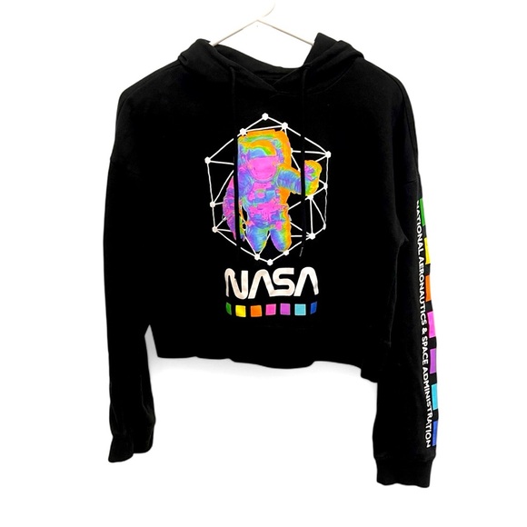 Hyper Space Cropped NASA Hoodie size small - Picture 1 of 11